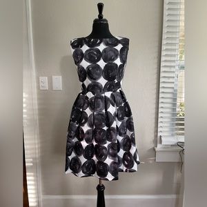 Black & White Painterly Circles Dear Creatures Dress